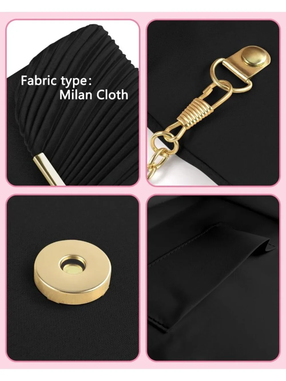 👜Women's Black Evening Handbags for Formal Wedding Party Prom Shoulder Bags